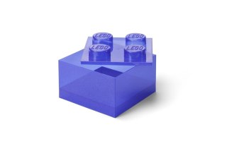 Lego pojemnik klocek czwórka transparentny fiolet