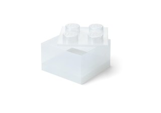 Lego pojemnik klocek czwórka transparentny