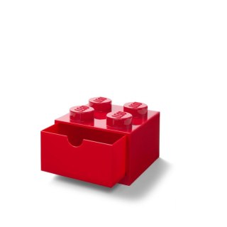 Lego pojemnik z szufladą czwórka czerwony