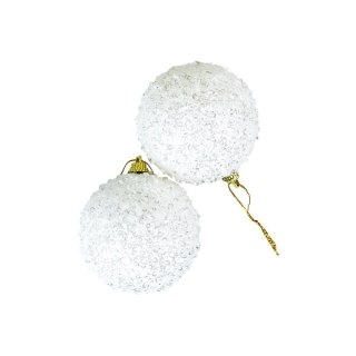 Bombki błyszczące białe 2szt