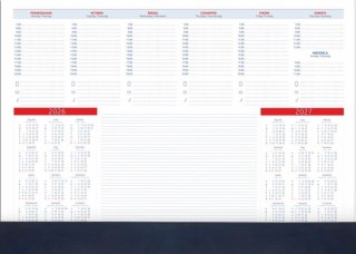 Kalendarz 2026 Biuwar B3 z listwą (52 karty)