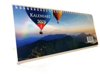 Kalendarz 2026 biurkowy stojący poziomy dwustronny