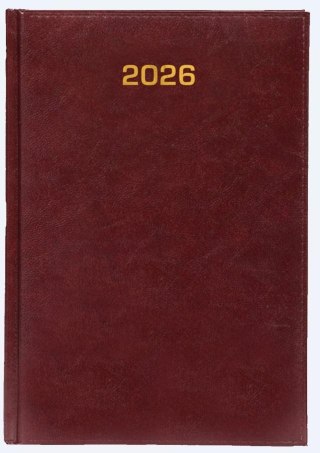 Kalendarz 2026 dzienny A5 Baladek bordowy