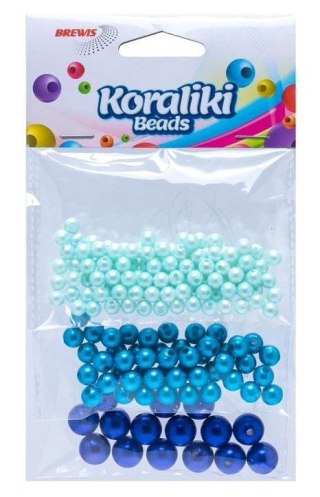 Koraliki do nawlekania 3 odcienie niebieskiego 36g
