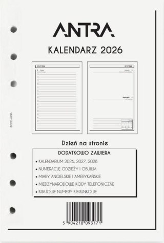 Wkład kalendarzowy 2026 A5 DNS