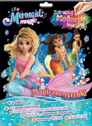Magia Syren. Zdrapuj, koloruj, naklejaj