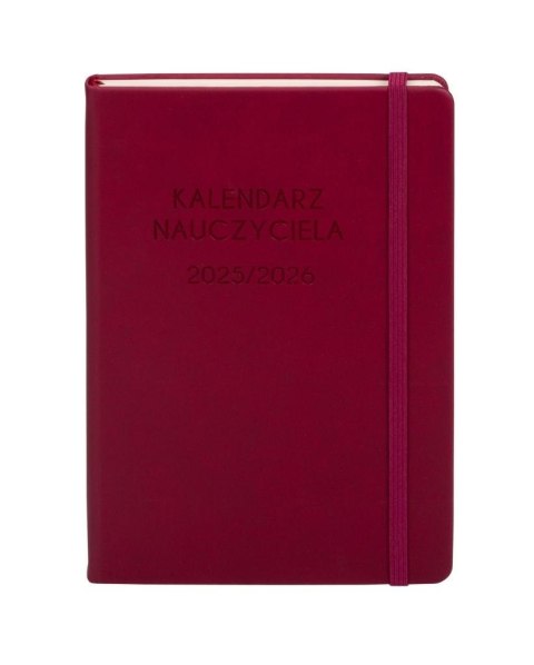 Kalendarz 2025/2026 A5 nauczyciela TDW bordowy