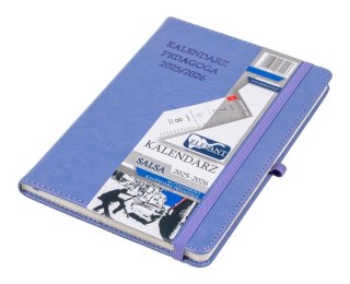 Kalendarz pedagoga 2025/26 A5 tyg Salsa fioletowy