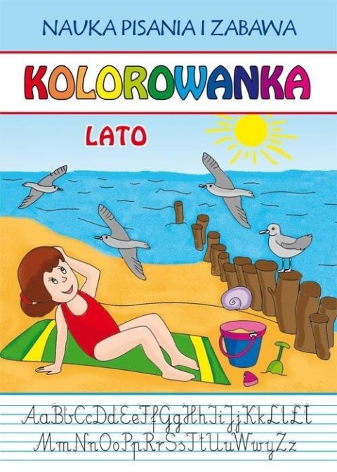 Kolorowanka. Lato. Nauka pisania i zabawa