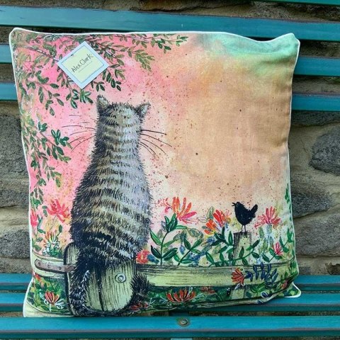 Poduszka Kot na płocie