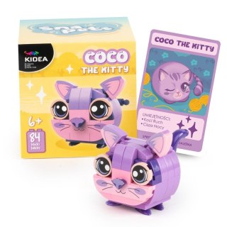 Klocki snapets kot fioletowy KIDEA