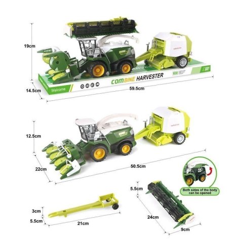Zestaw kombajnów z belarką do słomy