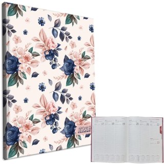 Kalendarz 2026 A4 tygodniowy Niebieskie Róże