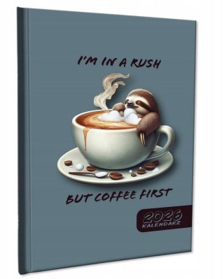 Kalendarz 2026 A5 tygodniowy notatka Leniwiec Kawa