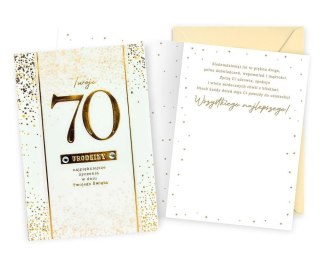 Karnet B6 Urodziny 70