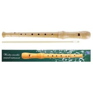 Flet drewniany prosty 8 otworów