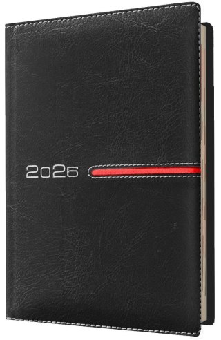 Kalendarz 2026 A4 tygodniowy registry czarny