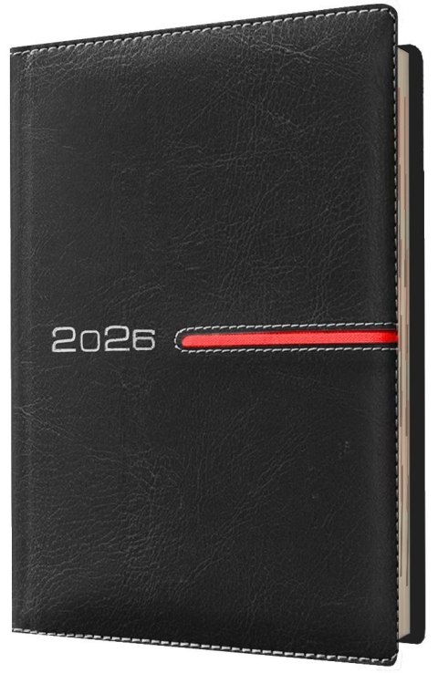 Kalendarz 2026 A4 tygodniowy registry czarny