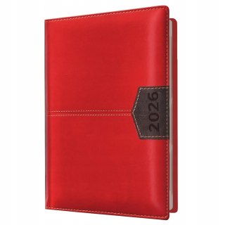 Kalendarz 2026 A6 tygodniowy czerwony