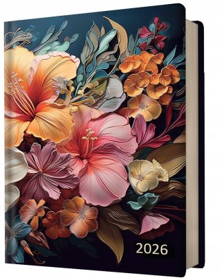 Kalendarz 2026 B6 dzienny kwiaty