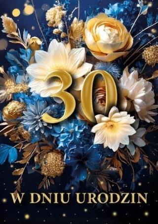 Karnet B6 3D Urodziny 30