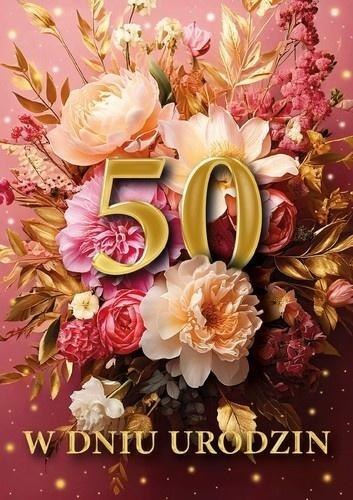 Karnet B6 3D Urodziny 50