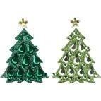 Kryształki samoprzylepne choinki 24x32mm 9szt