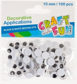Ozdoba dekoracyjna oczy 10mm 100szt.