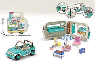 Auto z przyczepą play pocket 22x12x16,5cm