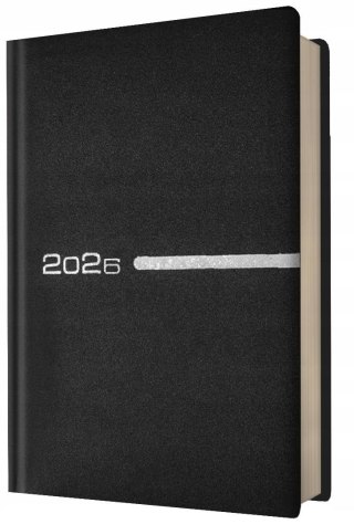 Kalendarz 2026 A5 dzienny biznez planer czarny