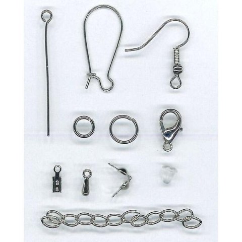 Akcesoria do biżuterii srebrne 191el