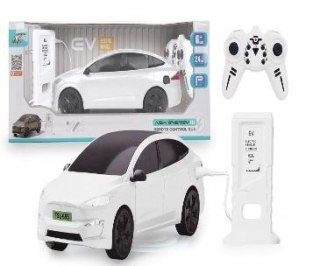 Auto RC ze stacją do ładowania białe
