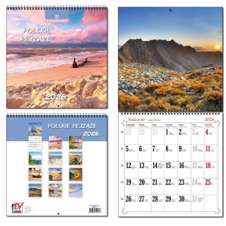 Kalendarz 2026 30x60 13 planszowy Polskie Pejzaże