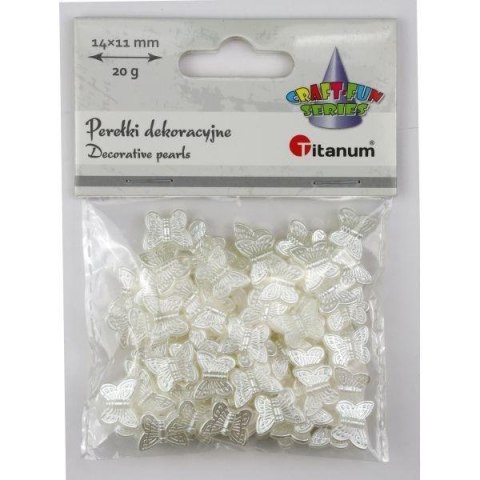 Koraliki perełki plastikowe motyle 14x11mm