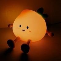 Lampka nocna LED stojak na telefon brzoskwinia