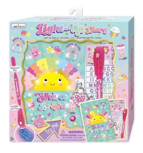 Pamiętnik z podświetlanym długopisem słoneczko