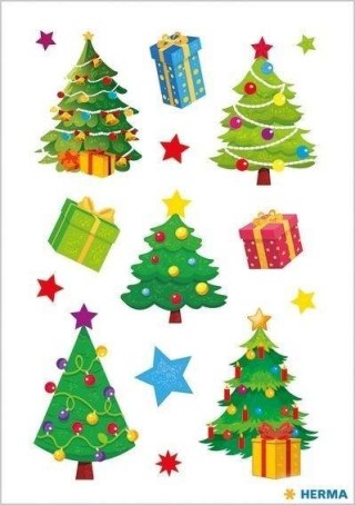 Naklejki choinki i prezenty