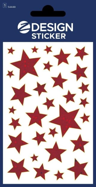 Naklejki foliowe - czerwone gwiazdy