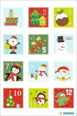 Naklejki kalendarz adwentowy