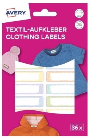 Naklejki na ubrania - 46x13 mm 2 ark/36 naklejek