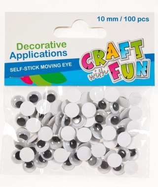 Ozdoba dekoracyjna oczy 10mm 100szt.