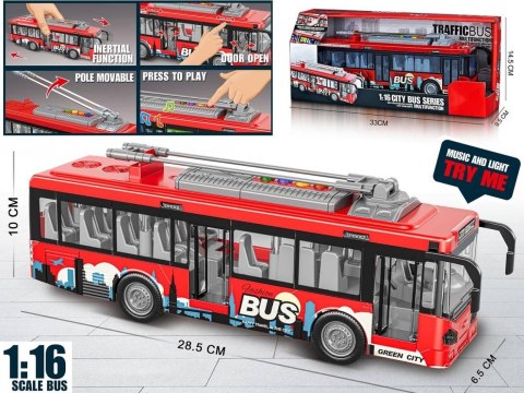 Autobus czerwony światło dźwięki 1:16