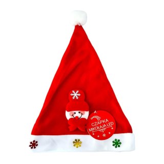 Czapka Mikołaja LED Bałwan