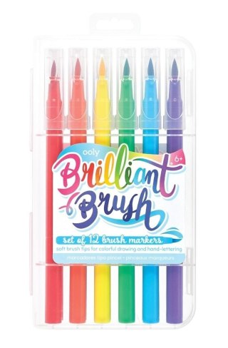 Flamastry pędzelkowe Brilliant Brush 12 kolorów