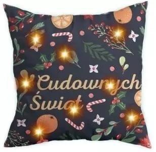 Poduszka ozdobna LED Cudownych Świąt