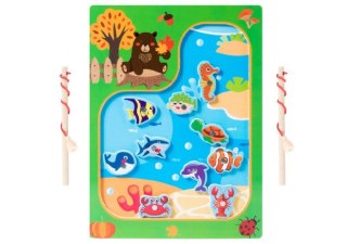 Drewniana gra łowienie rybek na magnes