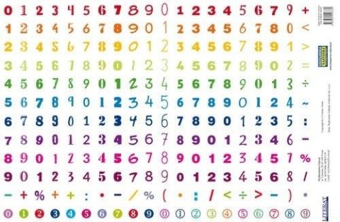 Naklejki cyfry 240szt