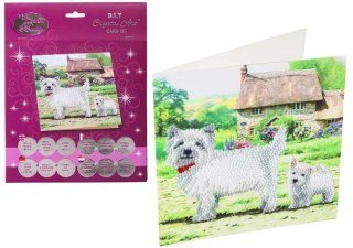 Diamentowa mozika Westie pieski 18x18cm