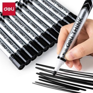 Marker suchościeralny okrągły 2,0mm czarny (12szt)