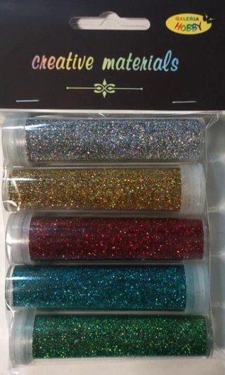 Brokat hologramowy 9g 5 kolorów